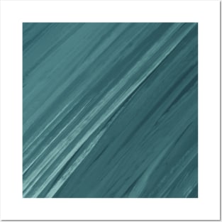 Acrylic brush strokes - grayish green Posters and Art